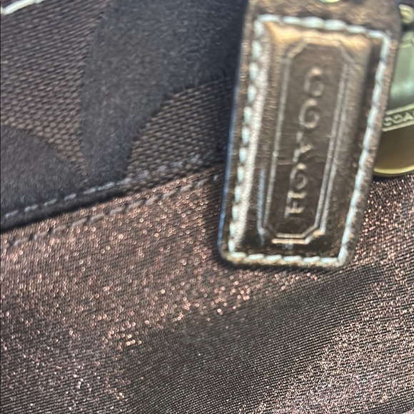 Coach Shimmery Brown Shoulder Bag with Gold Accents - Picture 8 of 8